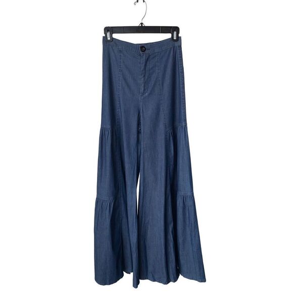 WARM Tiered Wide Leg Palazzo Pants - Picture 5 of 12